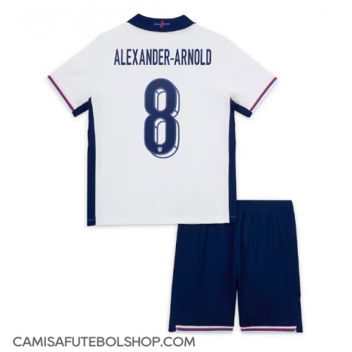 Camisa de time de futebol Inglaterra Alexander-Arnold #8 Replicas 1º Equipamento Infantil Europeu 2024 Manga Curta (+ Calças curtas)